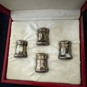 Cartier salt and pepper 2 silver sets